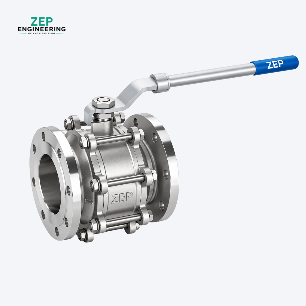 Manual 2 Way 3 Piece Design Ball Valves