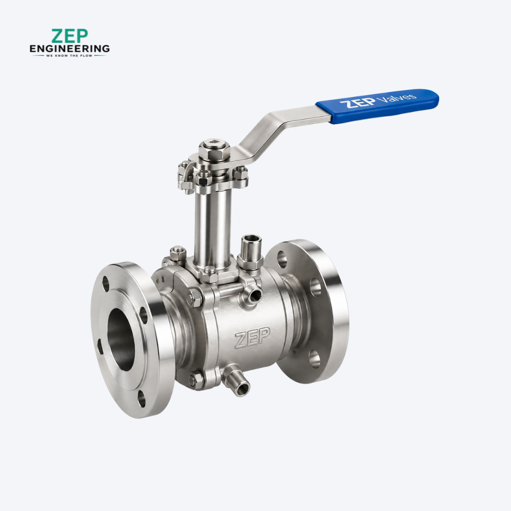 Manual 2 Way Jacketed Extended Shaft Ball Valves