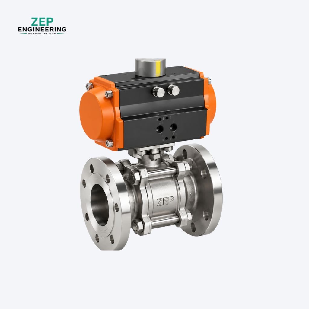 Pneumatic Operated 2 Way Ball Valves